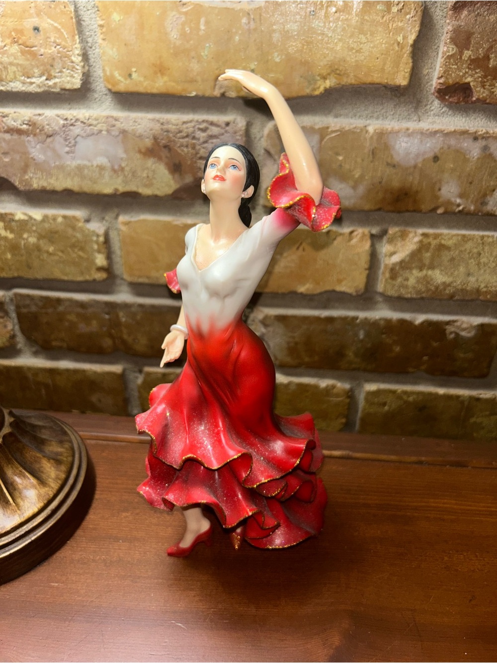 “Beauty in Motion” Red Dancer Figurine - Decorative Home Art